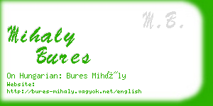 mihaly bures business card